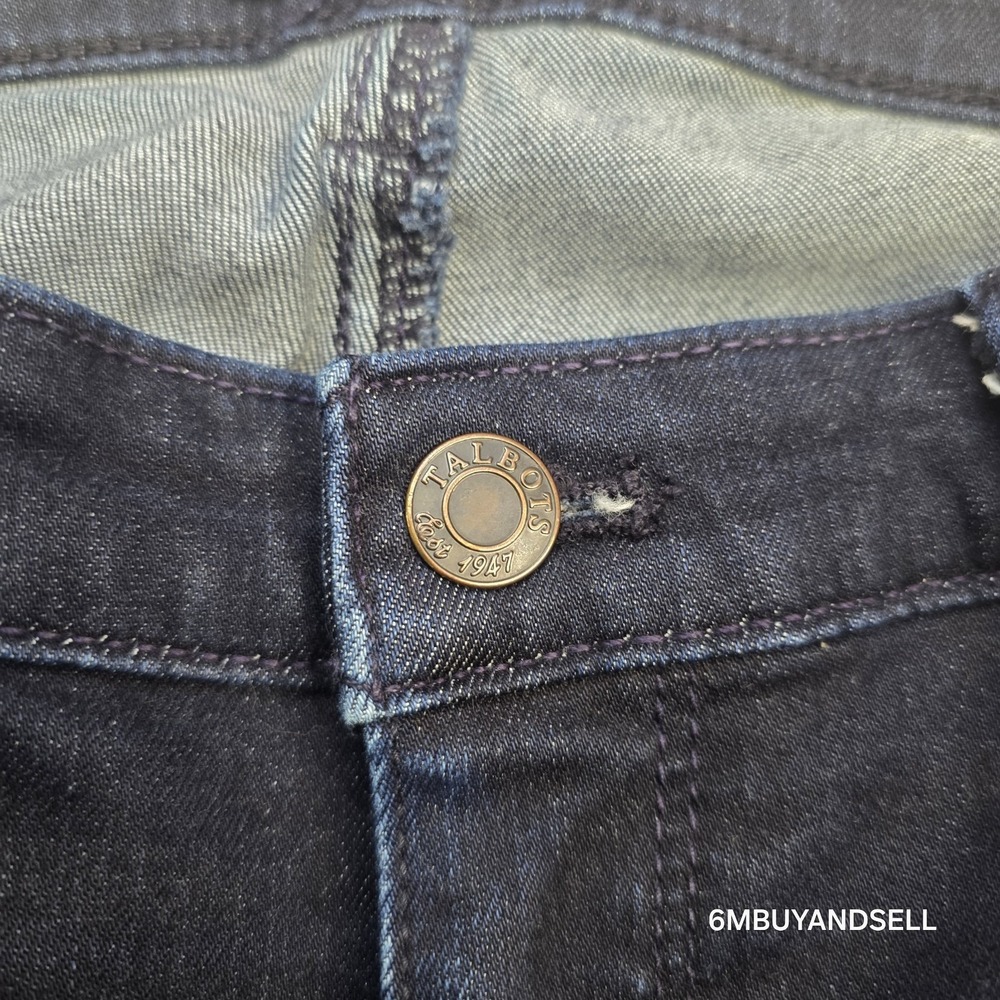 Talbots Flawless Five-Pocket Slim Ankle Jeans Indigo Blue Size‎ 4 Fits 29x27 - Picture 9 of 15